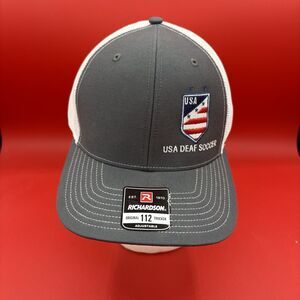NEW USA Deaf Soccer Team Trucker Baseball Snap-Back Cap Richardson Style 112